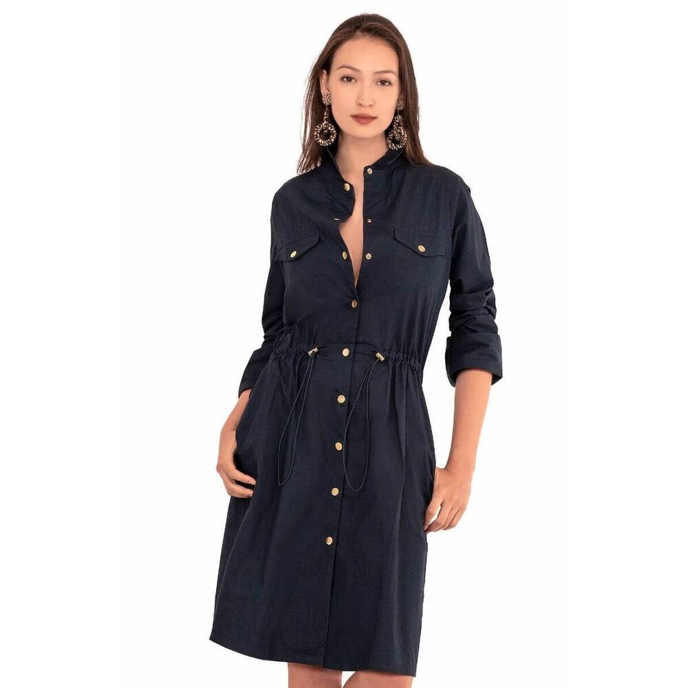 NEW GRETCHEN SCOTT the snappy classic dress in navy - Picture 1 of 4